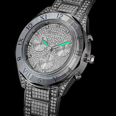 Dextera lux watch, Swiss Made, Metal bracelet, Silver tone