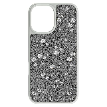 High smartphone case, Scattered design, iPhone® 16, Silver tone