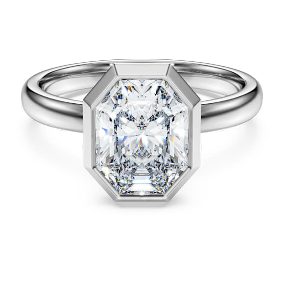 Octagon bezel ring, Lab-grown diamonds 2.0 ct tw, Octagon shape