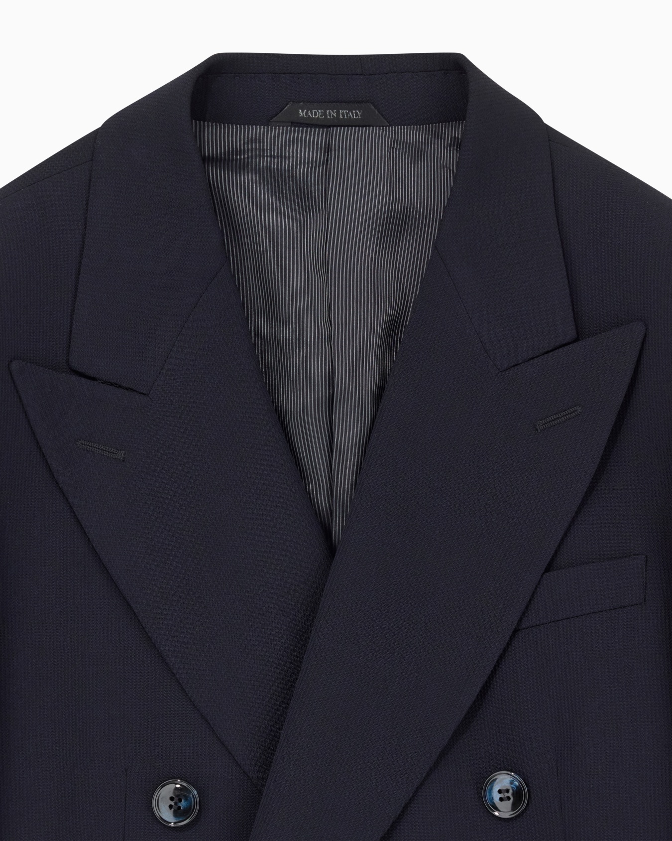 ロイヤルライン ダブルブレストスーツ ウールクレープ グログラン