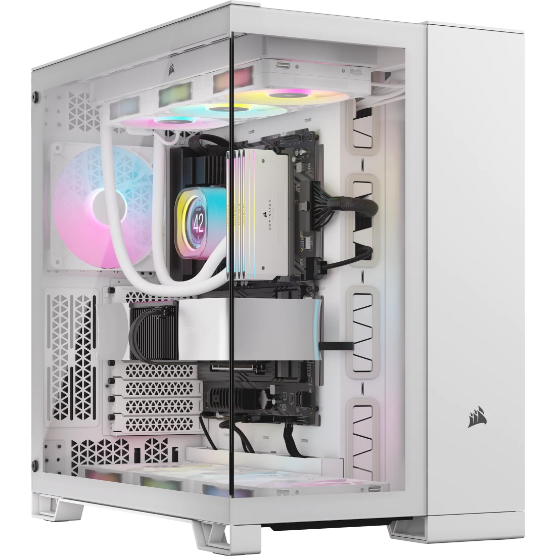 6500X Mid-Tower Dual Chamber PC Case - White