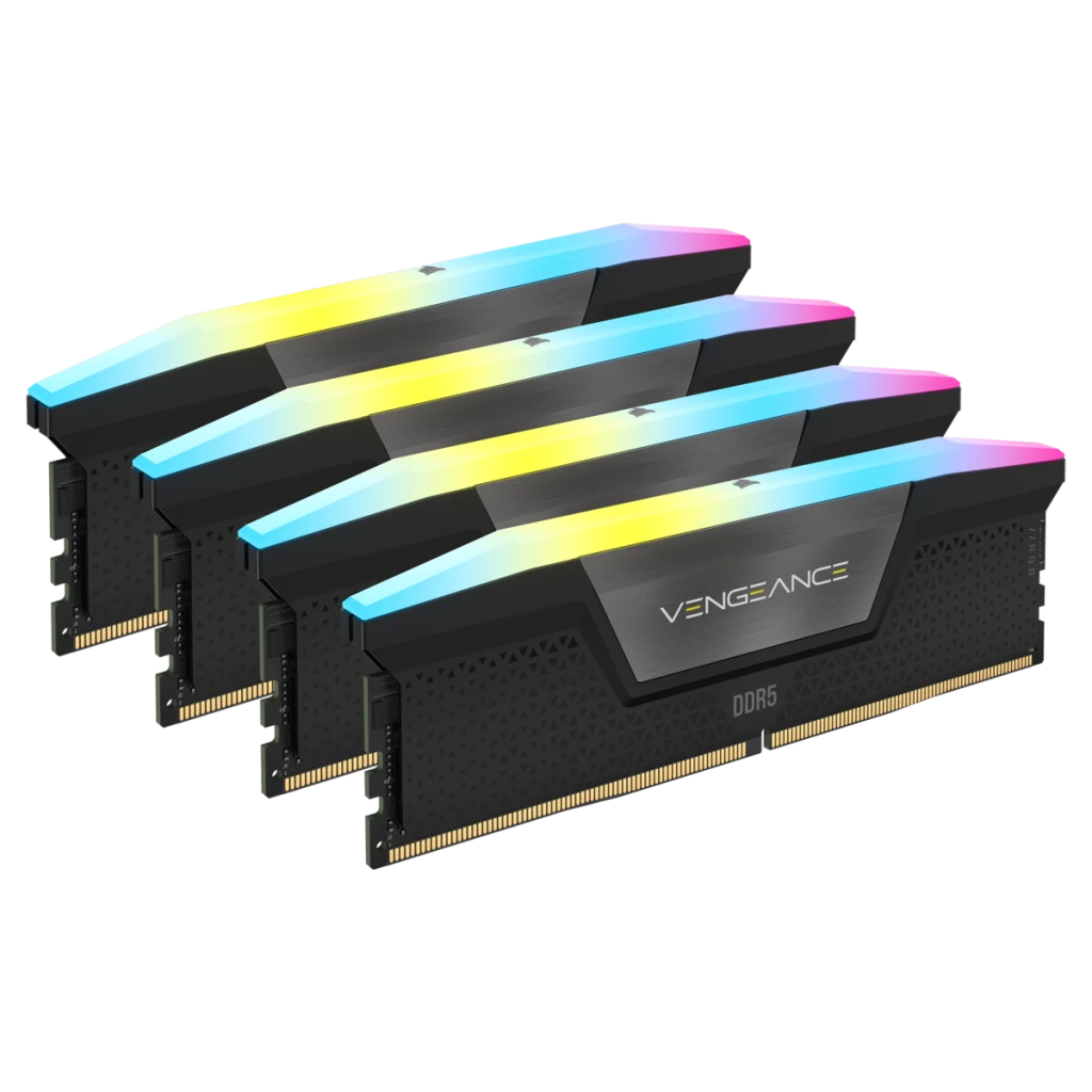 VENGEANCE® RGB 192GB (4x48GB) DDR5 DRAM 5200MHz C38 Memory Kit — Black
