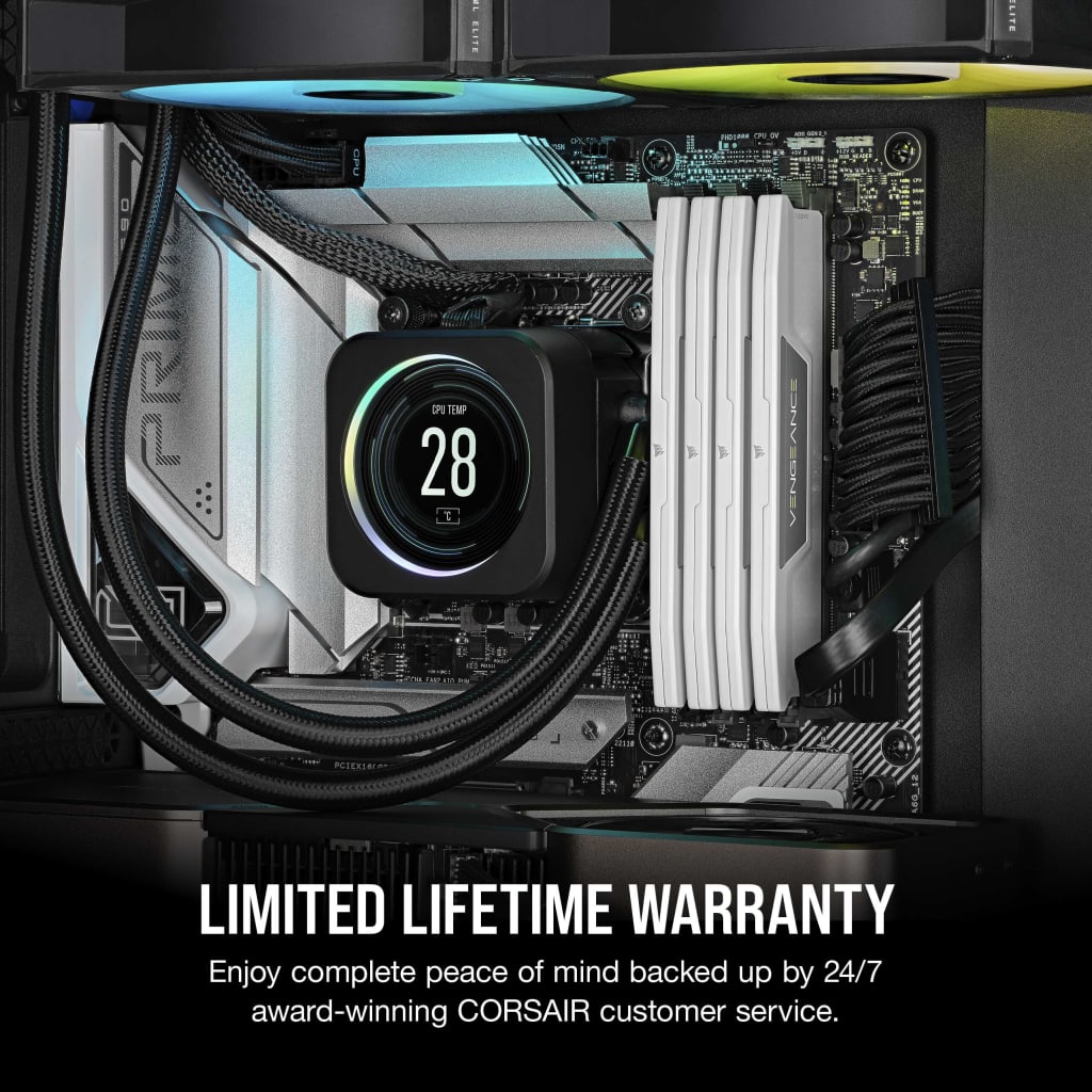 VENGEANCE® 32GB (2x16GB) DDR5 DRAM 5600MHz C40 Memory Kit — White