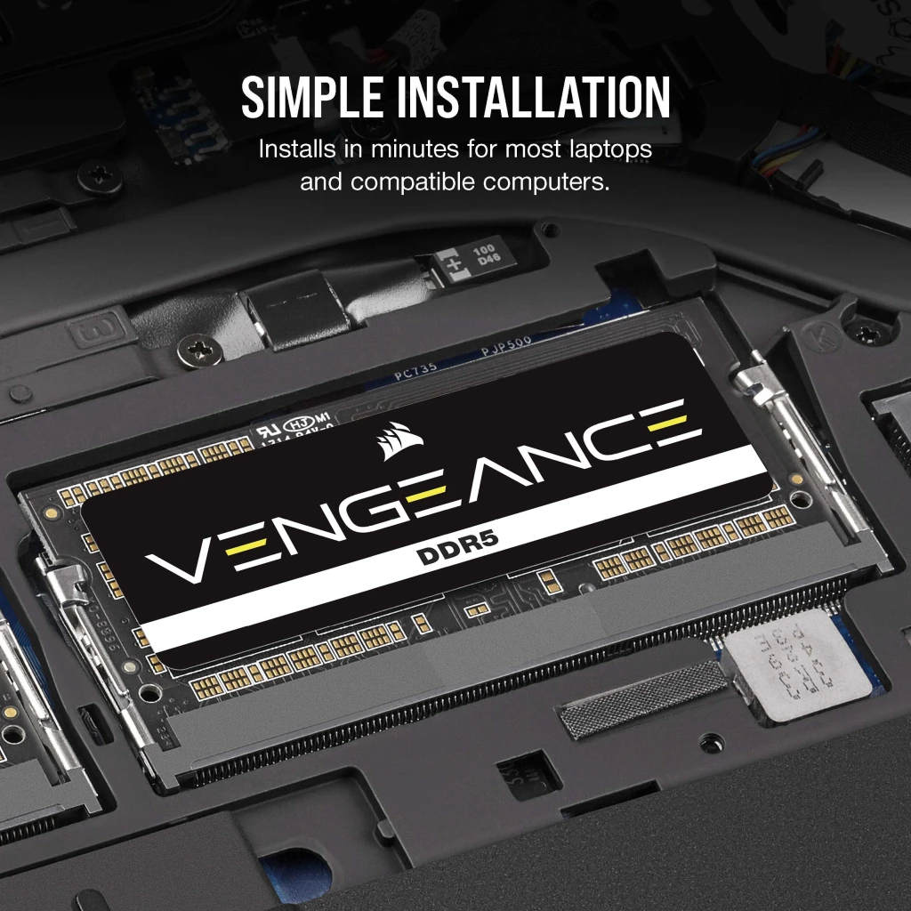 VENGEANCE DDR5 SODIMM 32GB (2x16GB) DDR5 4800 (PC5-38400) C40 1.1V