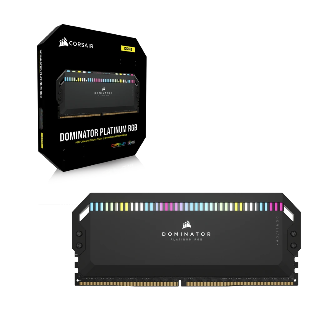 DOMINATOR® PLATINUM RGB 64GB (2x32GB) DDR5 DRAM 5600MT/s CL40