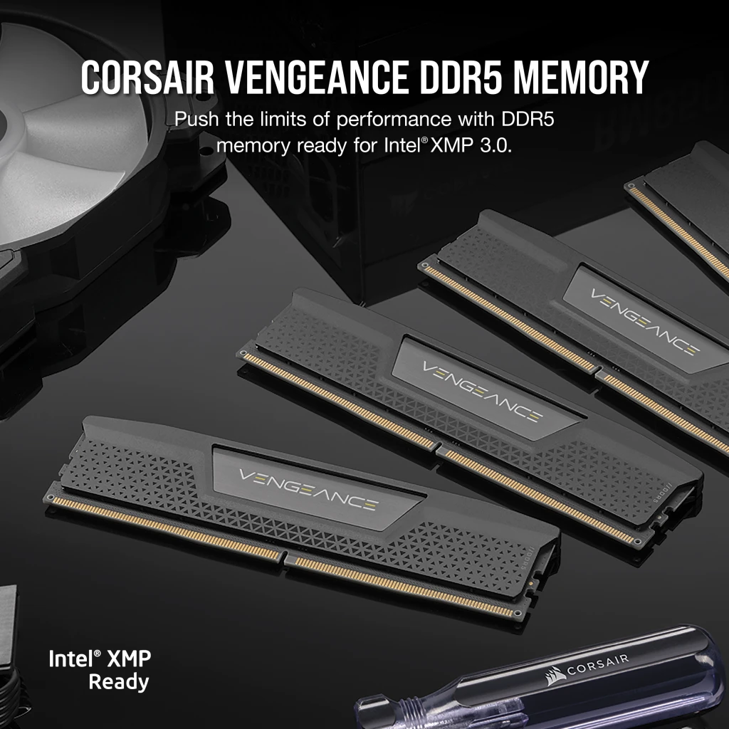 VENGEANCE® 64GB (2x32GB) DDR5 DRAM 6400MHz C32 Memory Kit — Black