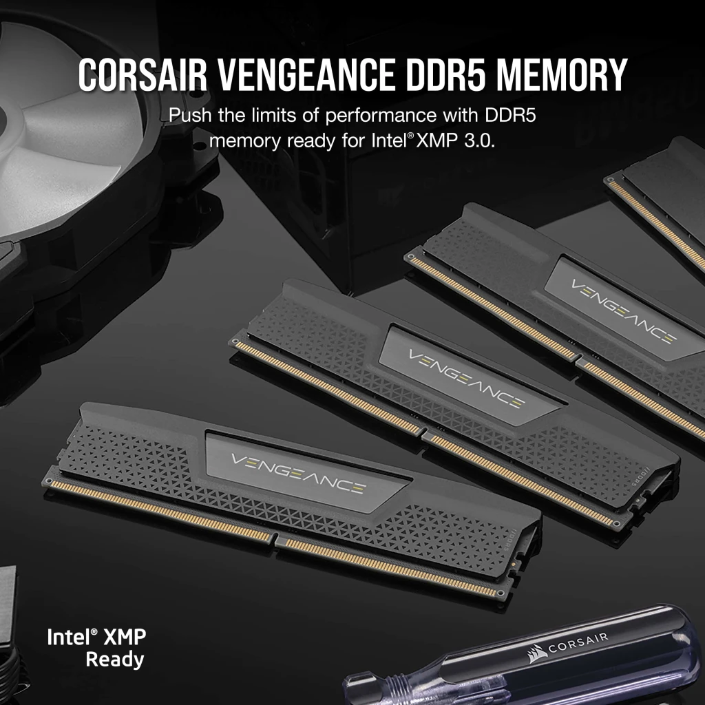 VENGEANCE® 32GB (1x32GB) DDR5 DRAM 5200MHz C40 Memory Kit — Black