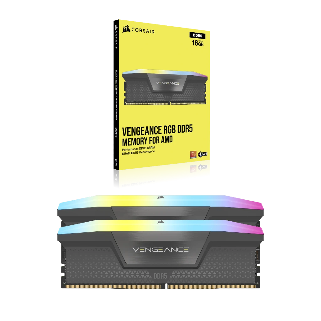 VENGEANCE® RGB 64GB (2x32GB) DDR5 DRAM 5200MT/s CL40 AMD EXPO