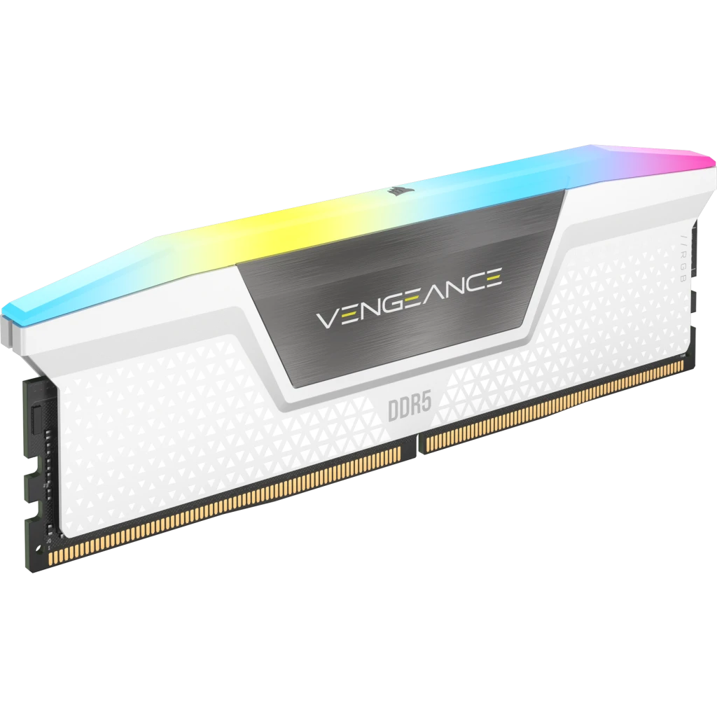 VENGEANCE® RGB 32GB (2x16GB) DDR5 DRAM 6000MHz C40 Memory Kit — White
