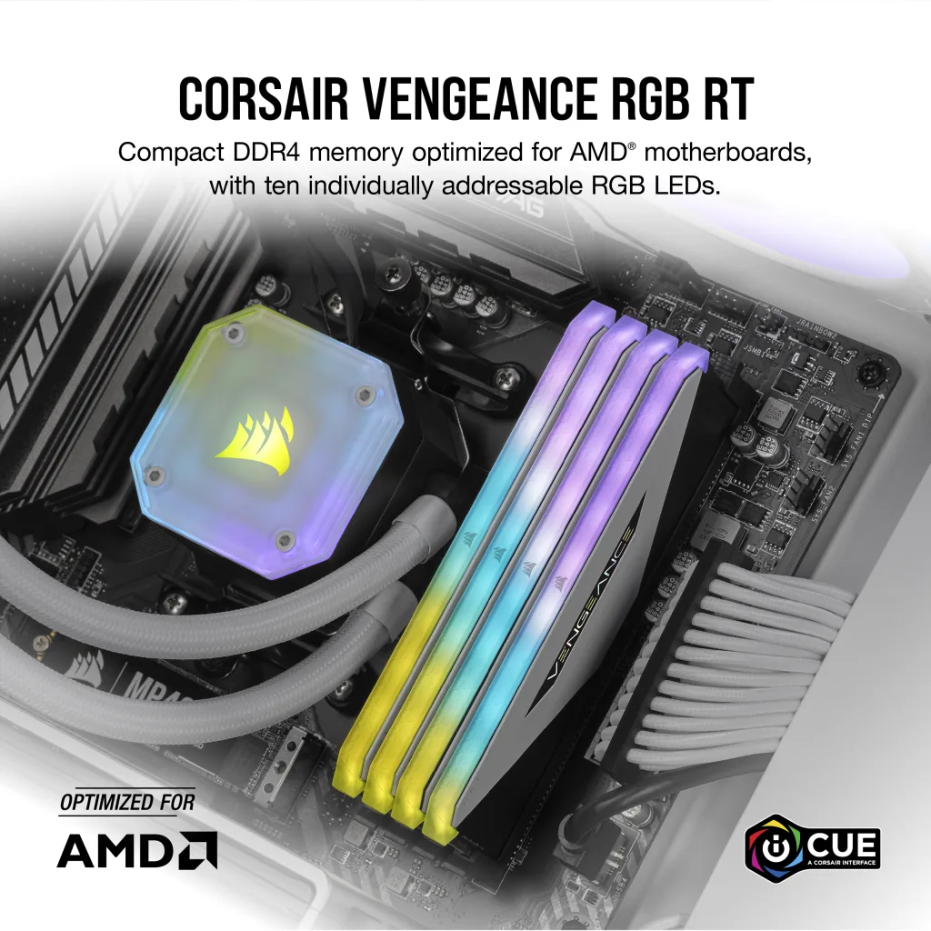VENGEANCE® RGB RT 64GB (2 x 32GB) DDR4 DRAM 3200MHz C16 Memory Kit
