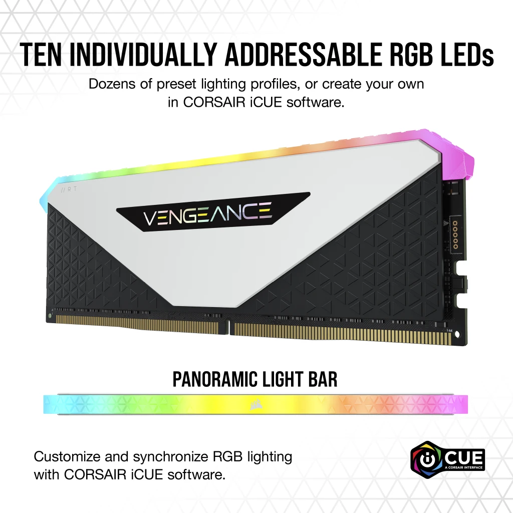 VENGEANCE® RGB RT 16GB (2 x 8GB) DDR4 DRAM 3200MHz C16 Memory Kit