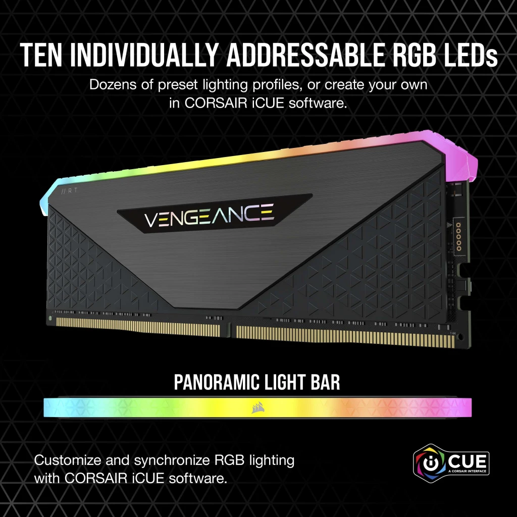VENGEANCE® RGB RT 32GB (2 x 16GB) DDR4 DRAM 4000MHz C18 Memory Kit