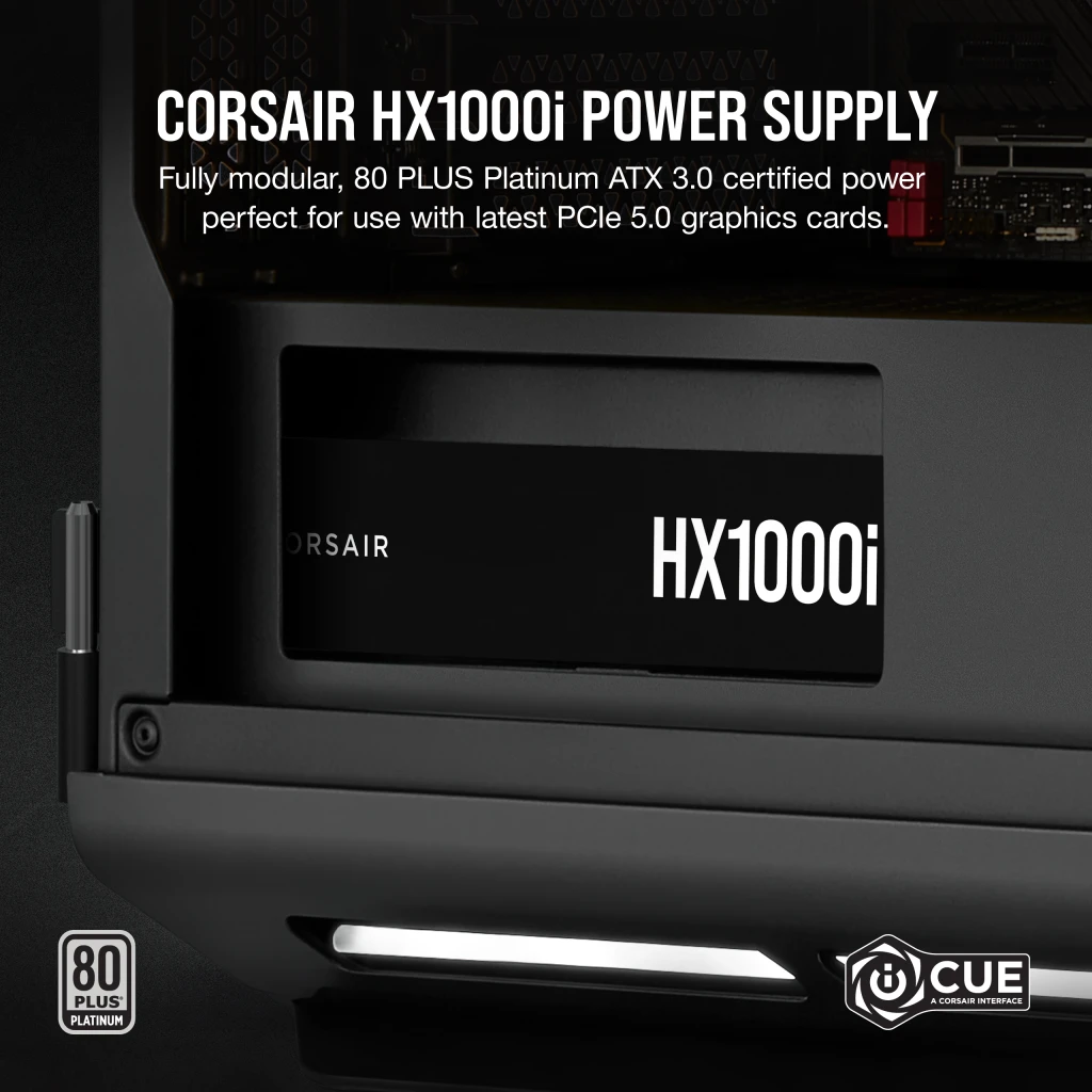 HX1000i Fully Modular Ultra-Low Noise Platinum ATX 1000 Watt PC