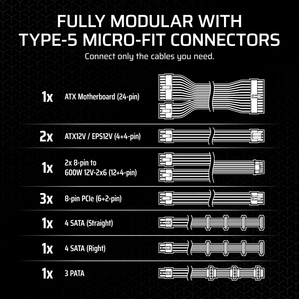 SF Series SF850 Fully Modular 80 PLUS Platinum SFX Power Supply