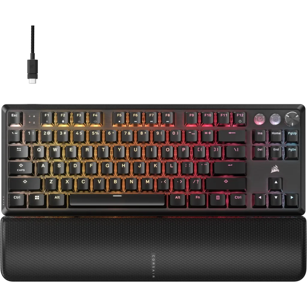 ラピッドトリガー付き K70 PRO TKL 高性能ホール効果プログラム可能