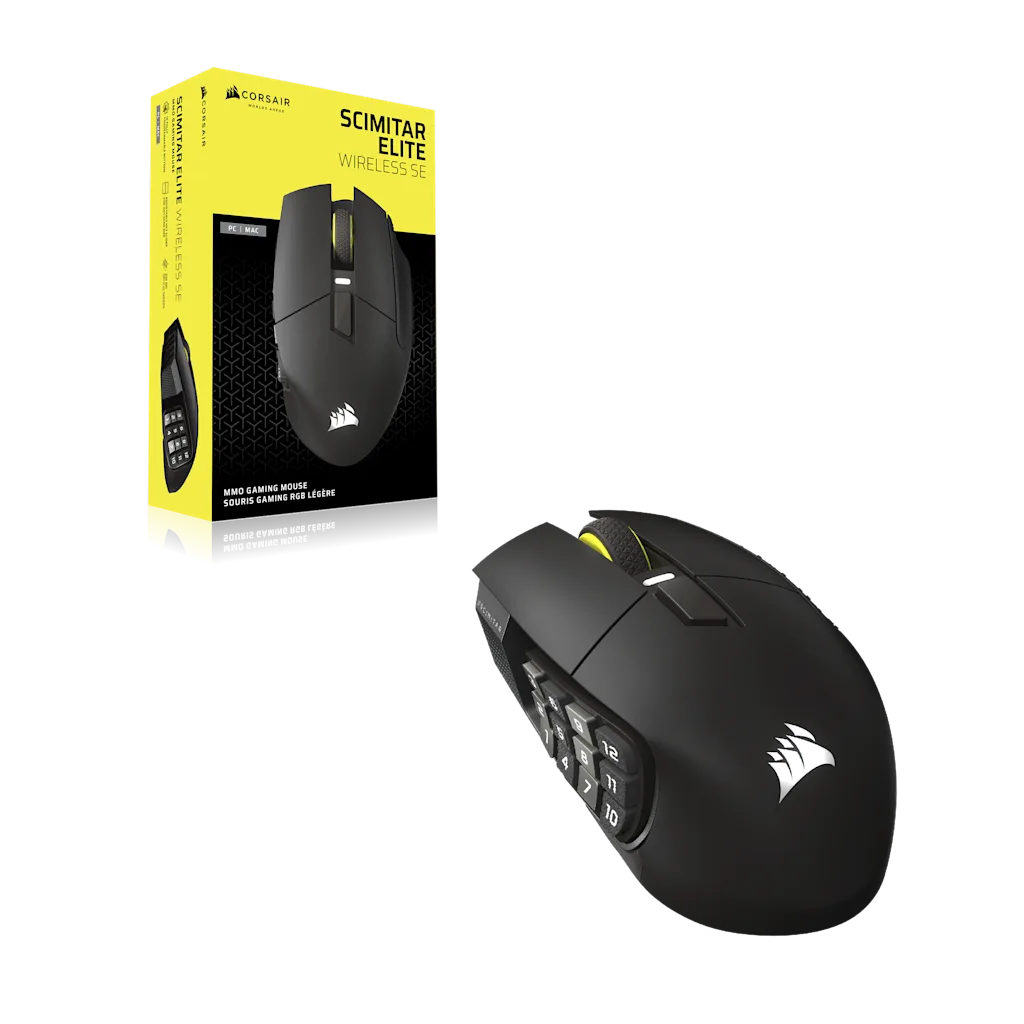 SCIMITAR ELITE WIRELESS SE MMO ゲーミングマウス – ガンメタル