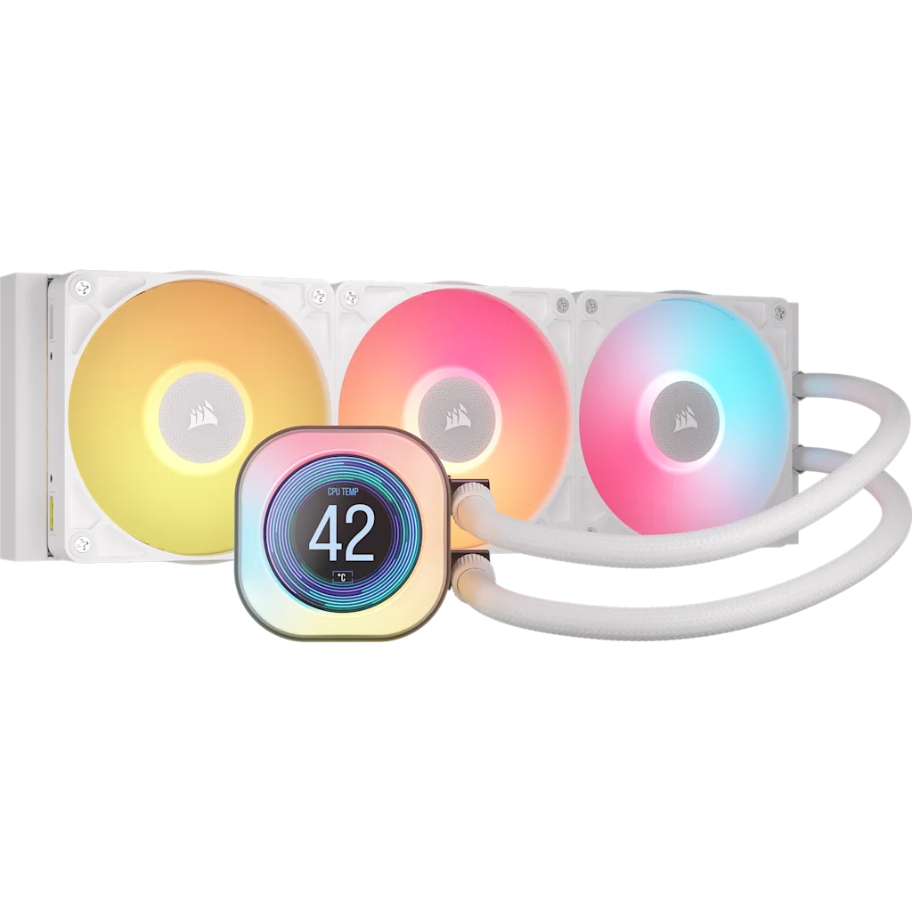 Cooler líquido de CPU CORSAIR iCUE LINK TITAN 360 RX LCD - Branco