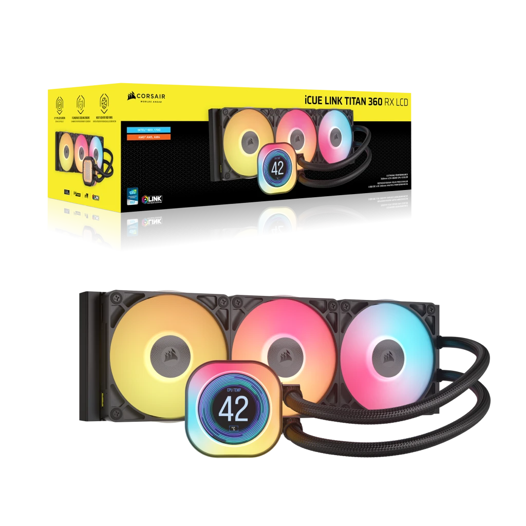 iCUE LINK TITAN 360 RX LCD 水冷式 CPU クーラー