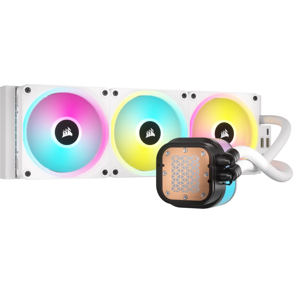 iCUE LINK H150i LCD Liquid CPU Cooler, White