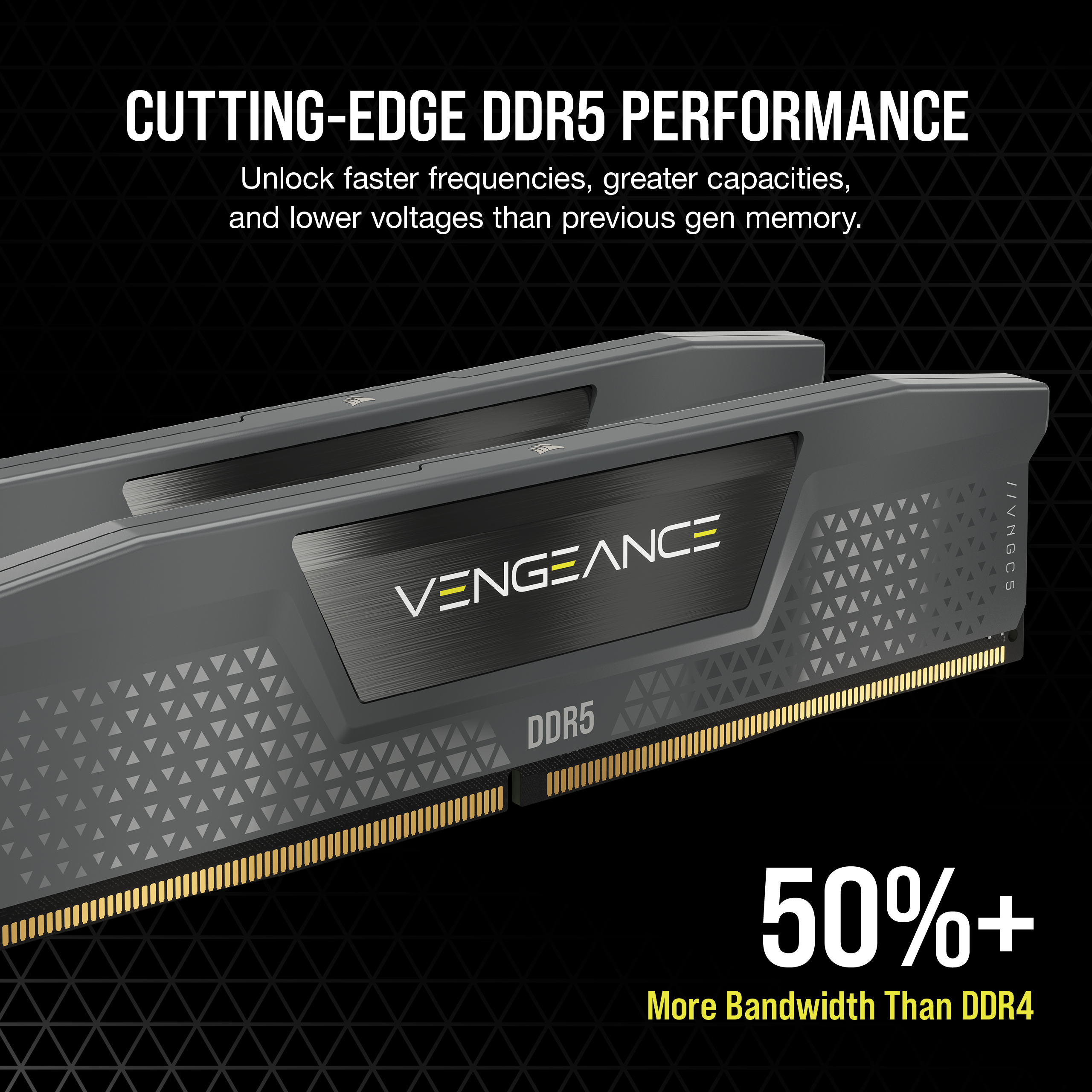 VENGEANCE® 32GB (2x16GB) DDR5 DRAM 6400MT/s CL32 AMD EXPO & Intel