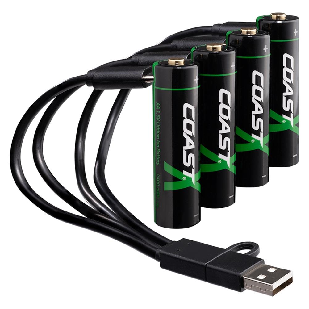 Coast ZXAA Zithion-X R USB-C Ported Battery (4-pack) | WorkBoots.com