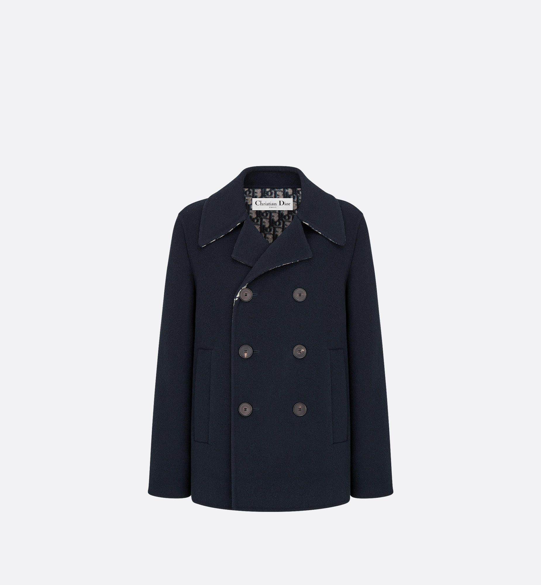 DIOR | ピーコート ディオール オブリーク ダブルフェース ウール