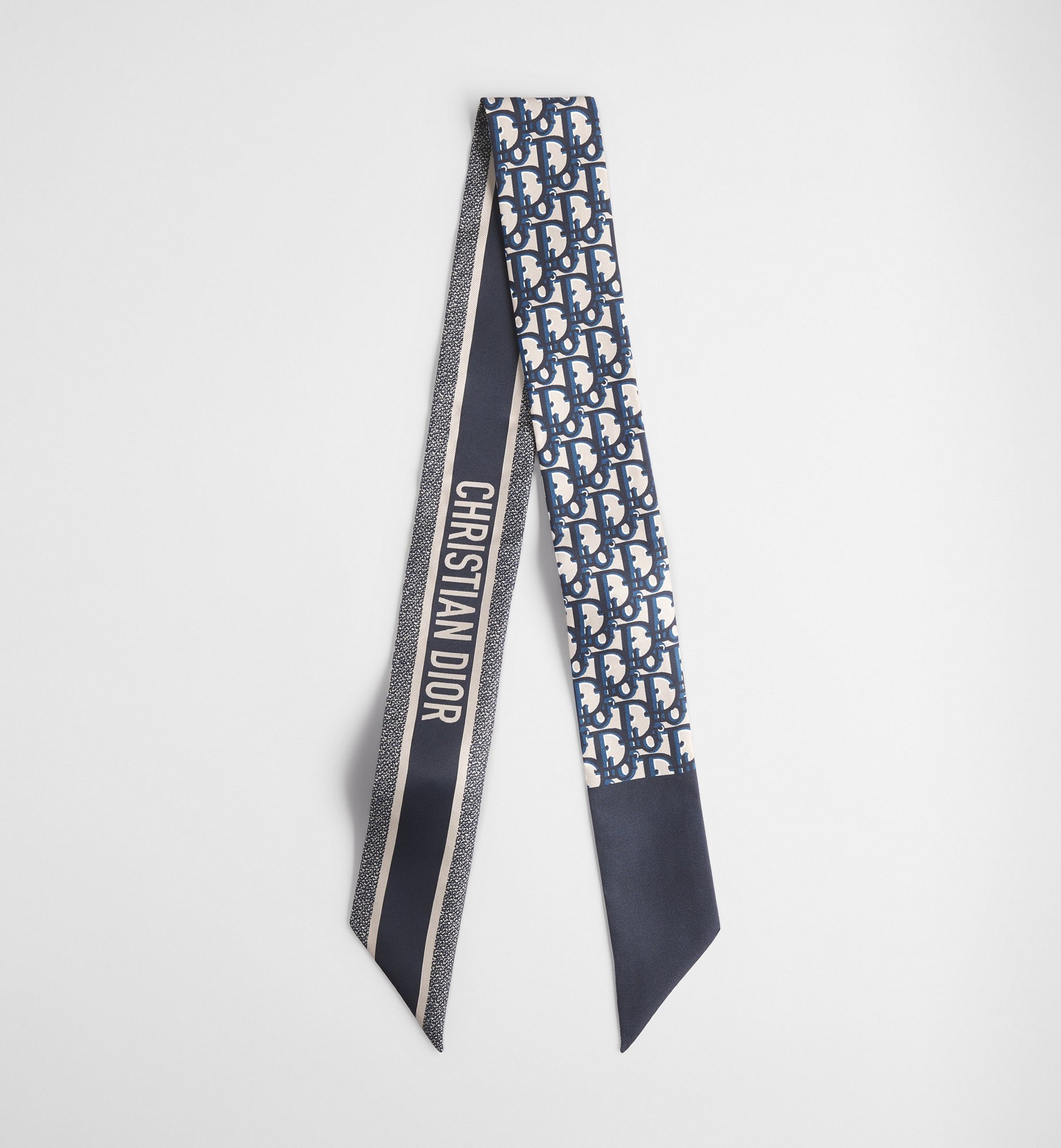 Dior Oblique Mitzah Scarf Gray Silk Twill | DIOR