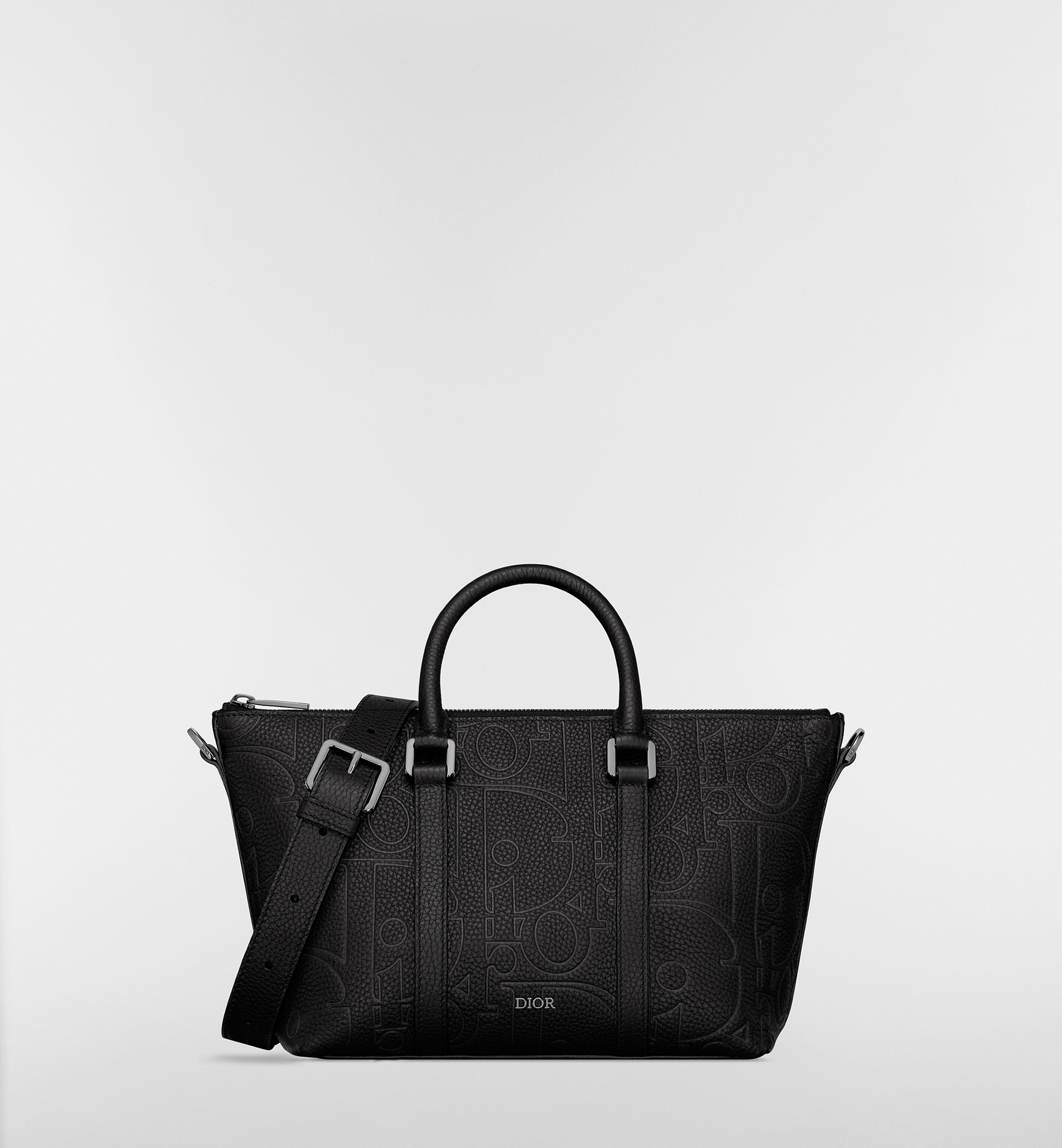 Weekender 25 Black Dior Gravity Leather and Black Grained Calfskin