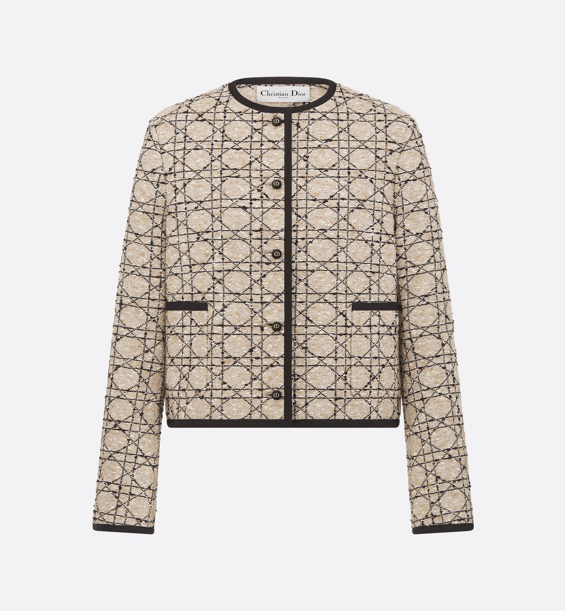 DIOR | クロップド ジャケット カナージュ コットンブレンド ツイード