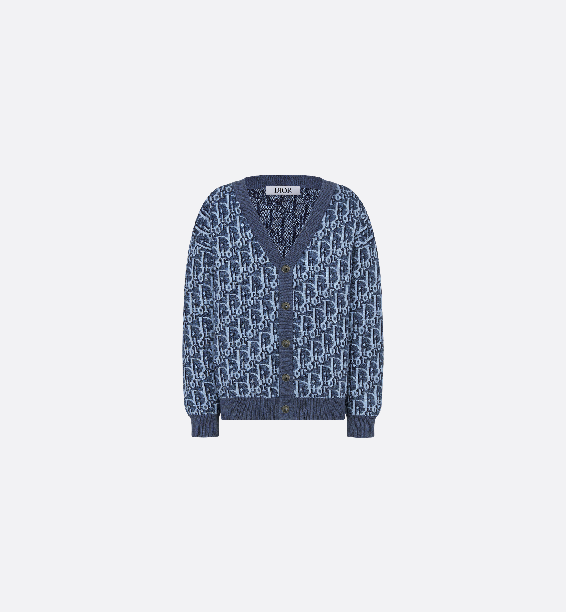 Kids' Cardigan Blue Dior Oblique Cotton Knit | DIOR
