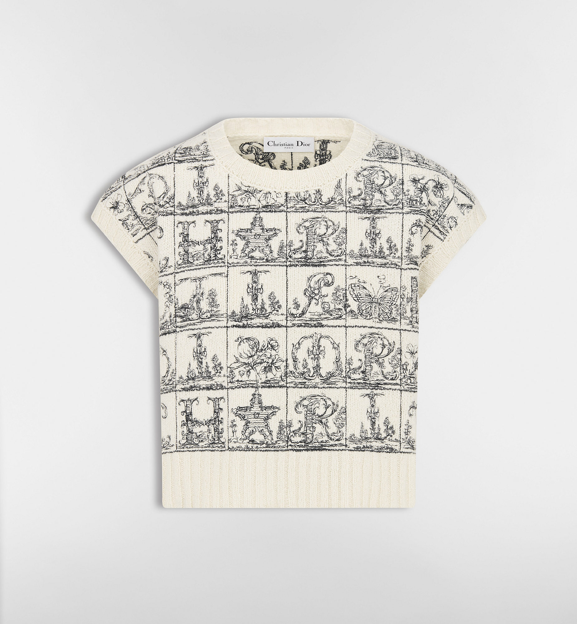 DIOR | セーターベスト Dior Alphabet ウール & シルク ニット