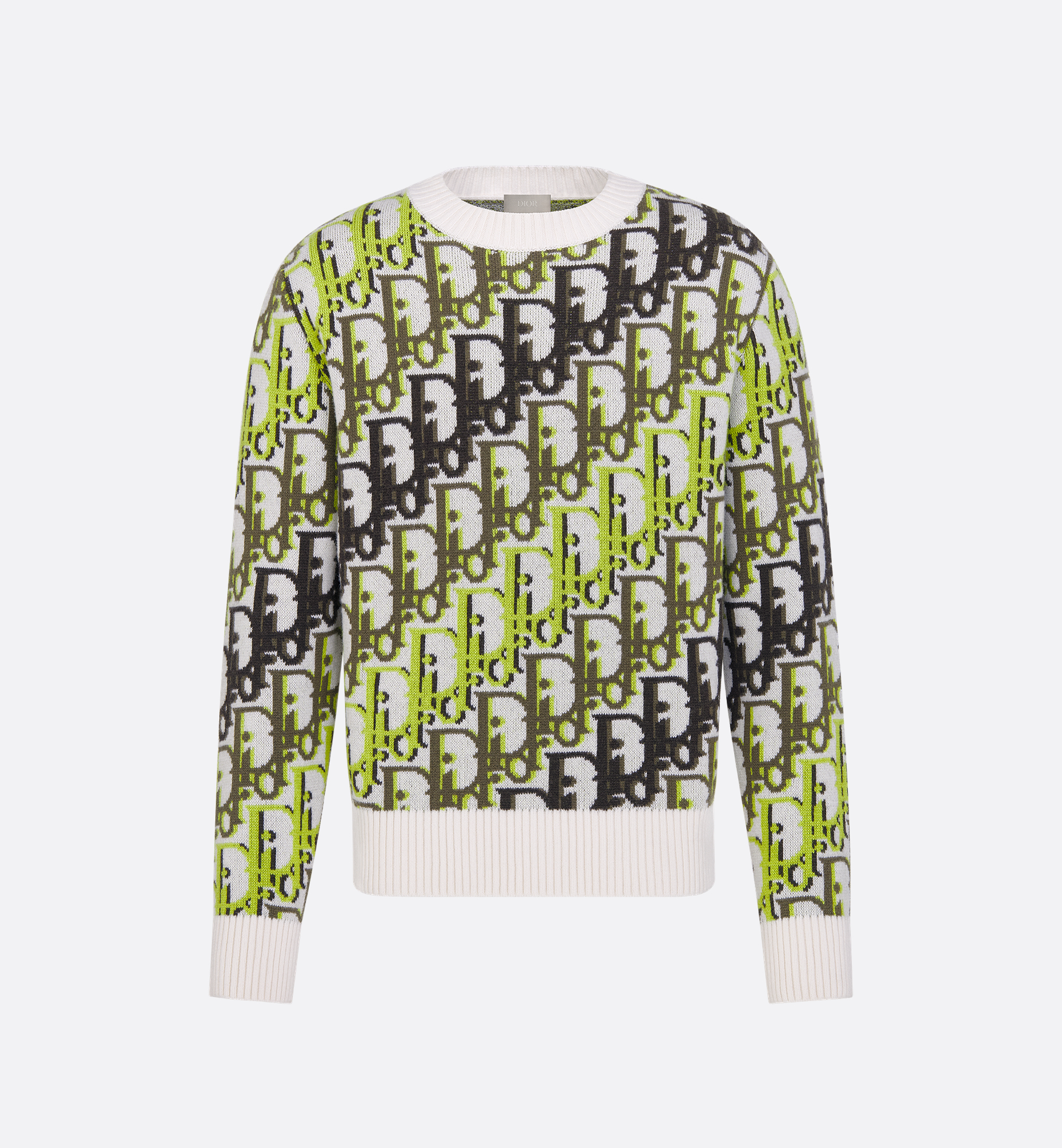 Dior Oblique Sweater White Wool Jacquard | DIOR