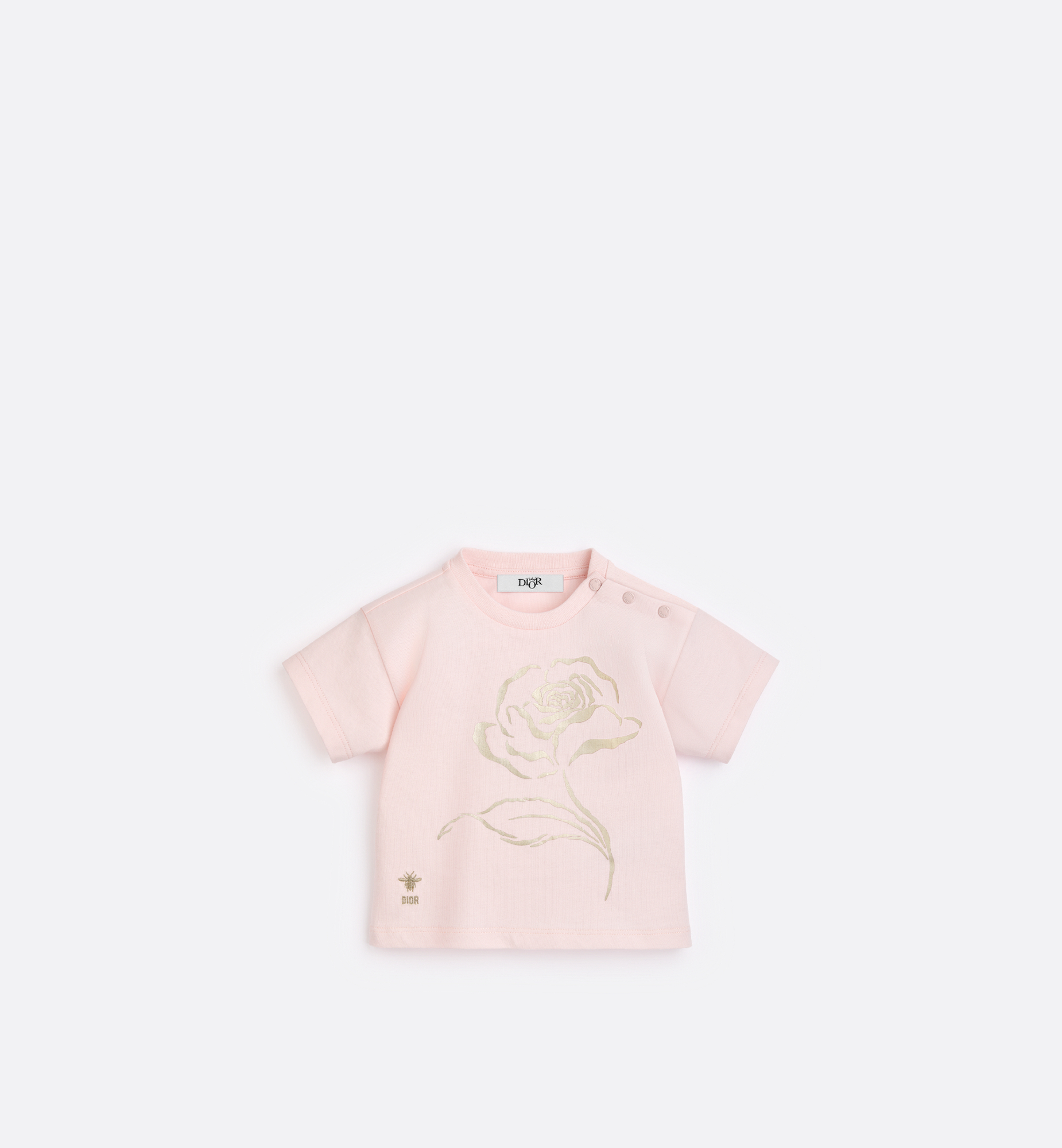 T-shirt per neonati Jersey di cotone rosa pallido | DIOR