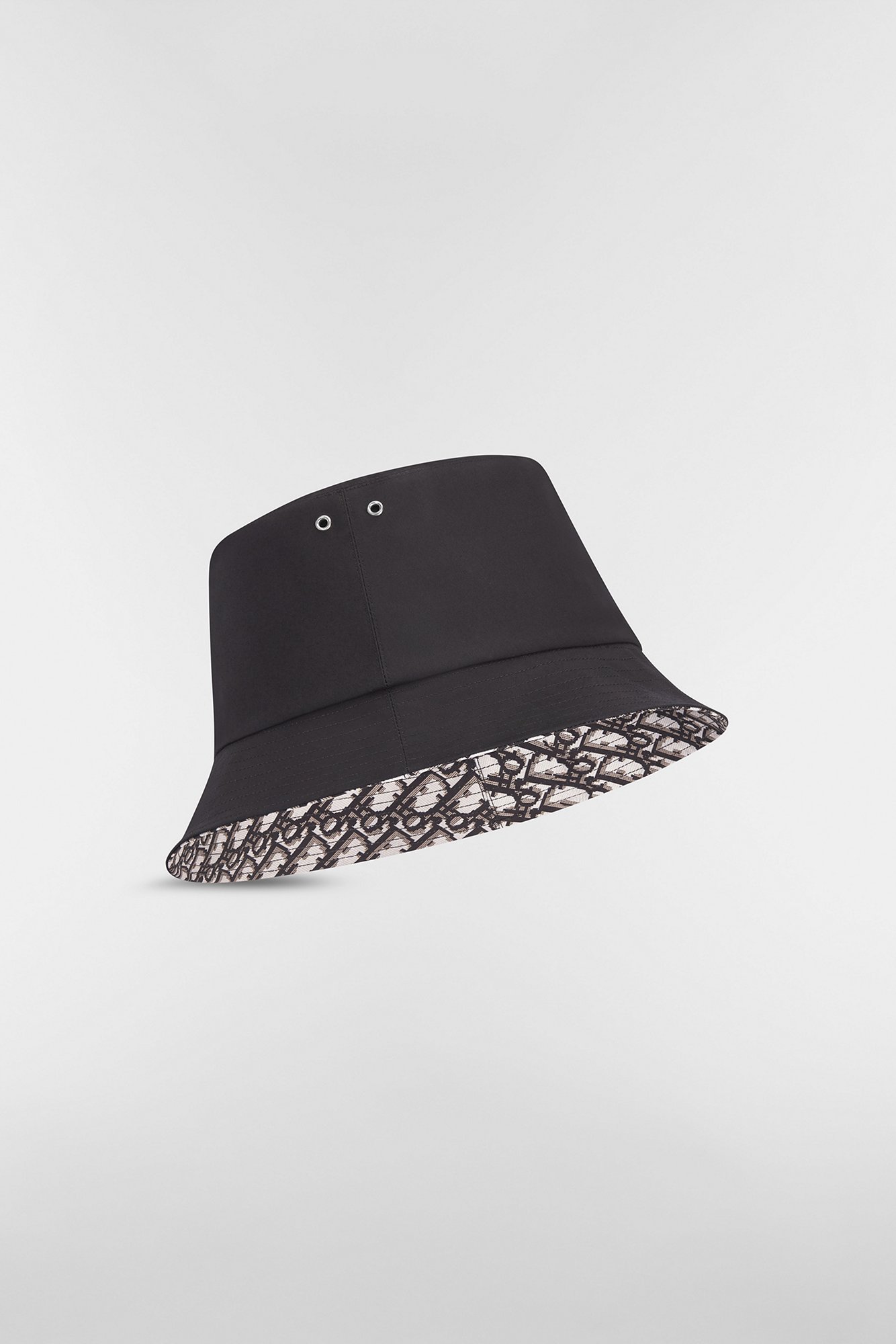 Flat Cannage Teddy-D Small Brim Bucket Hat Black Lambskin | DIOR