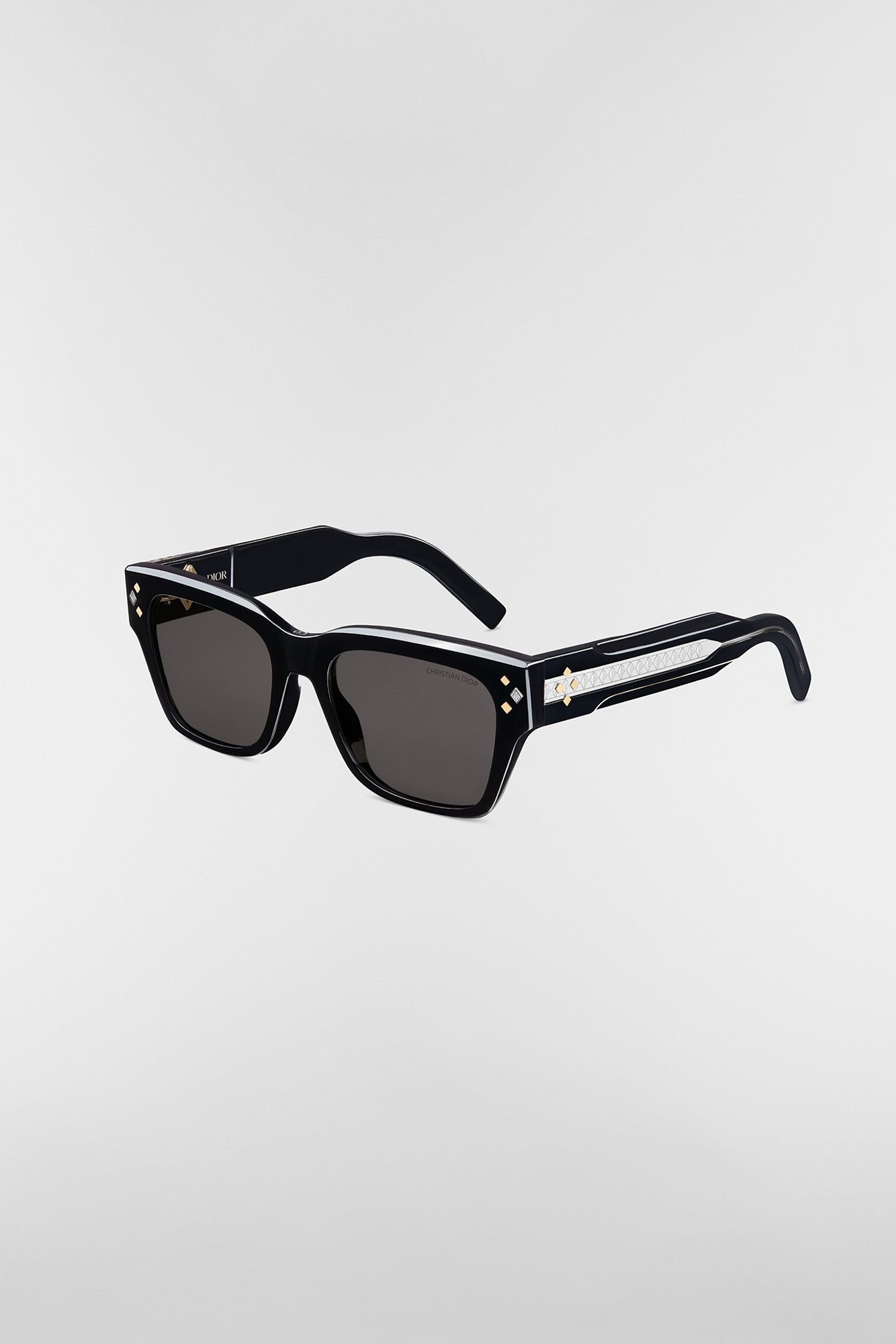 CD Diamond S2I Black Rectangular Sunglasses | DIOR