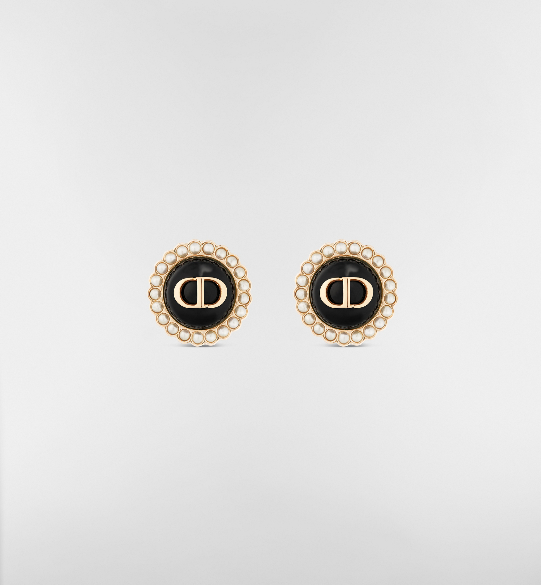 DIOR | Petit CD Baroque スタッドピアス メタル・レジンパール・ガラス