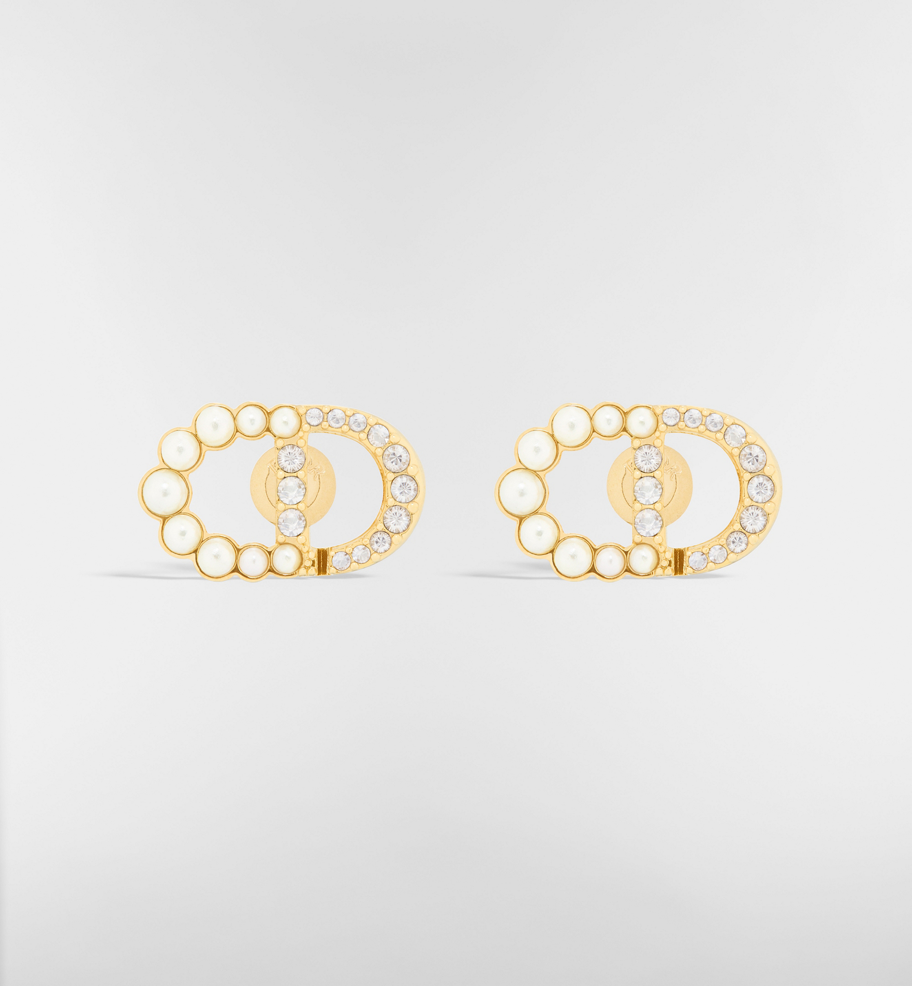 DIOR | Petit CD Duo スタッドピアス メタル・レジンパール・クリスタル