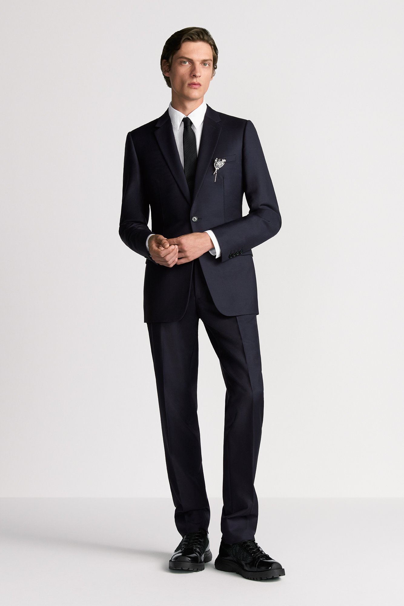 Classic Suit Navy Blue Virgin Wool Twill | DIOR