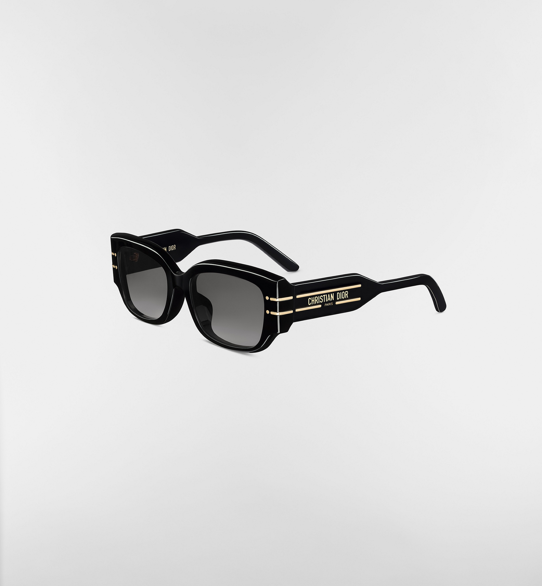 DiorSignature S13F Black Rectangular Sunglasses | DIOR