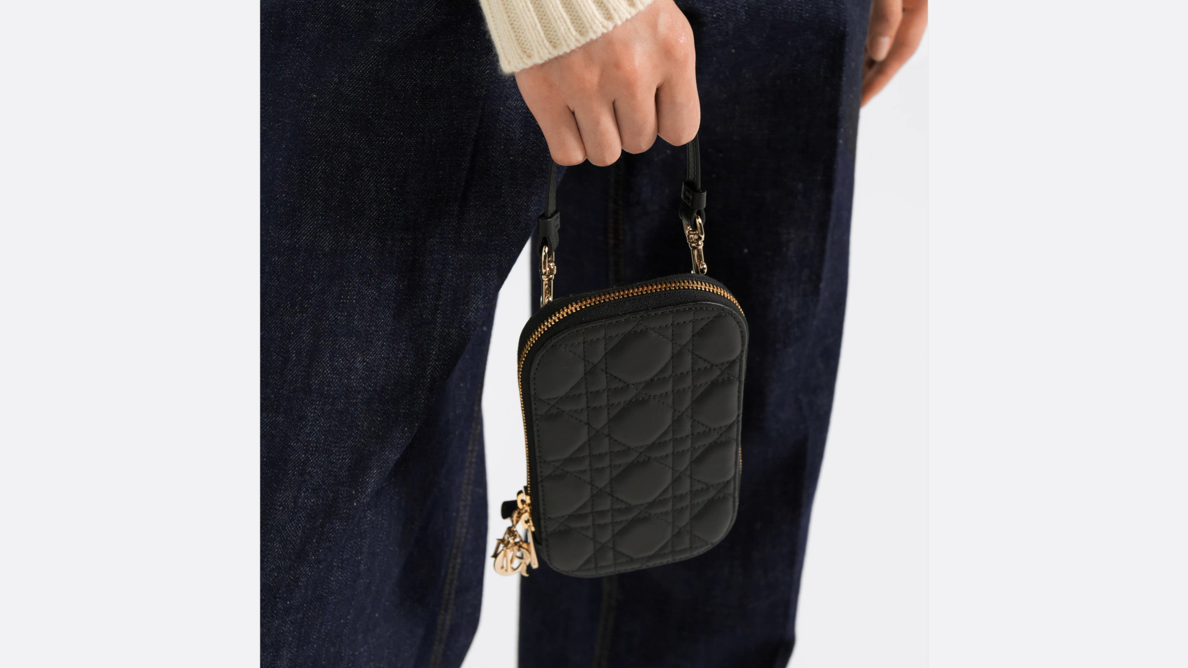 DIOR | Lady Dior Call'in Dior フォンホルダー カナージュ ラムスキン