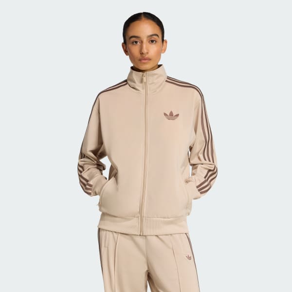 adidas FIREBIRD TRACK TOP LOOSE - Beige | Free Shipping with adiClub
