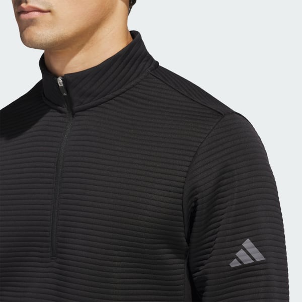 adidas Ultimat365 DWR Textured Quarter-Zip Pullover - Black | Free