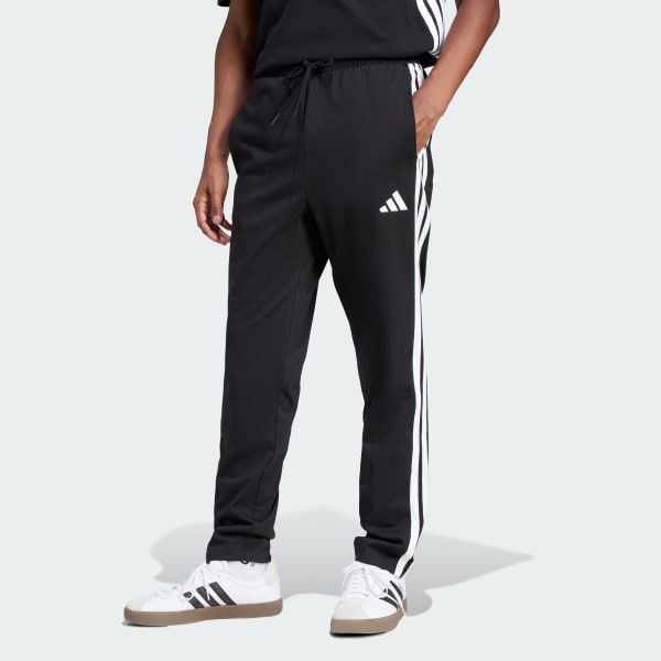 adidas Essentials 3-Stripes Single Jersey Pants - Black | adidas