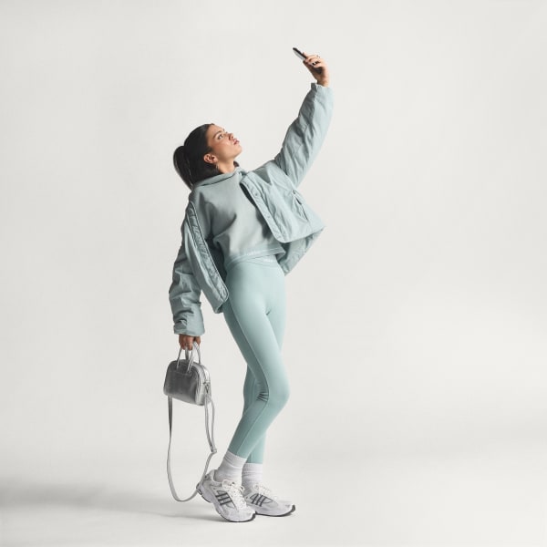 adidas Hyperglam Cropped Hoodie - Green | Free Shipping with adiClub