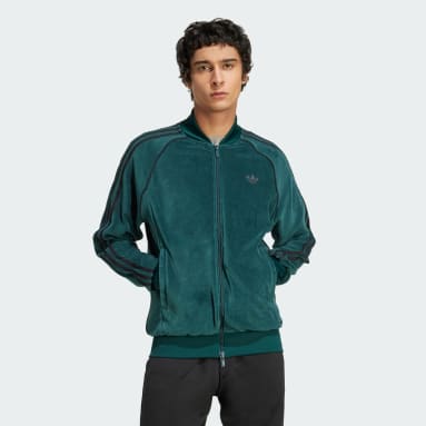adidas トラック ジャケット - グリーン - ベロア 【アディダス公式】