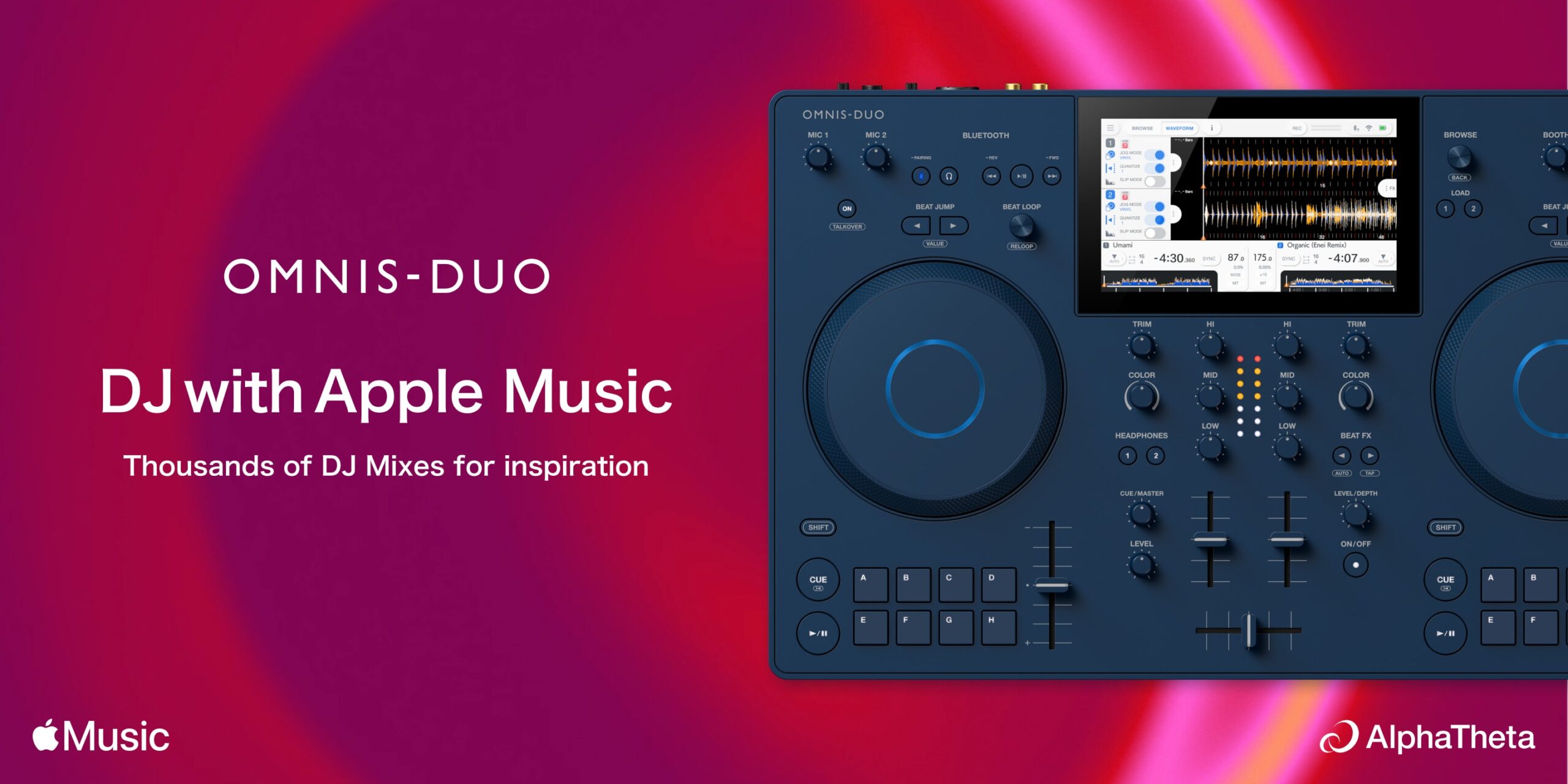 OMNIS-DUO - Portable all-in-one DJ system | AlphaTheta