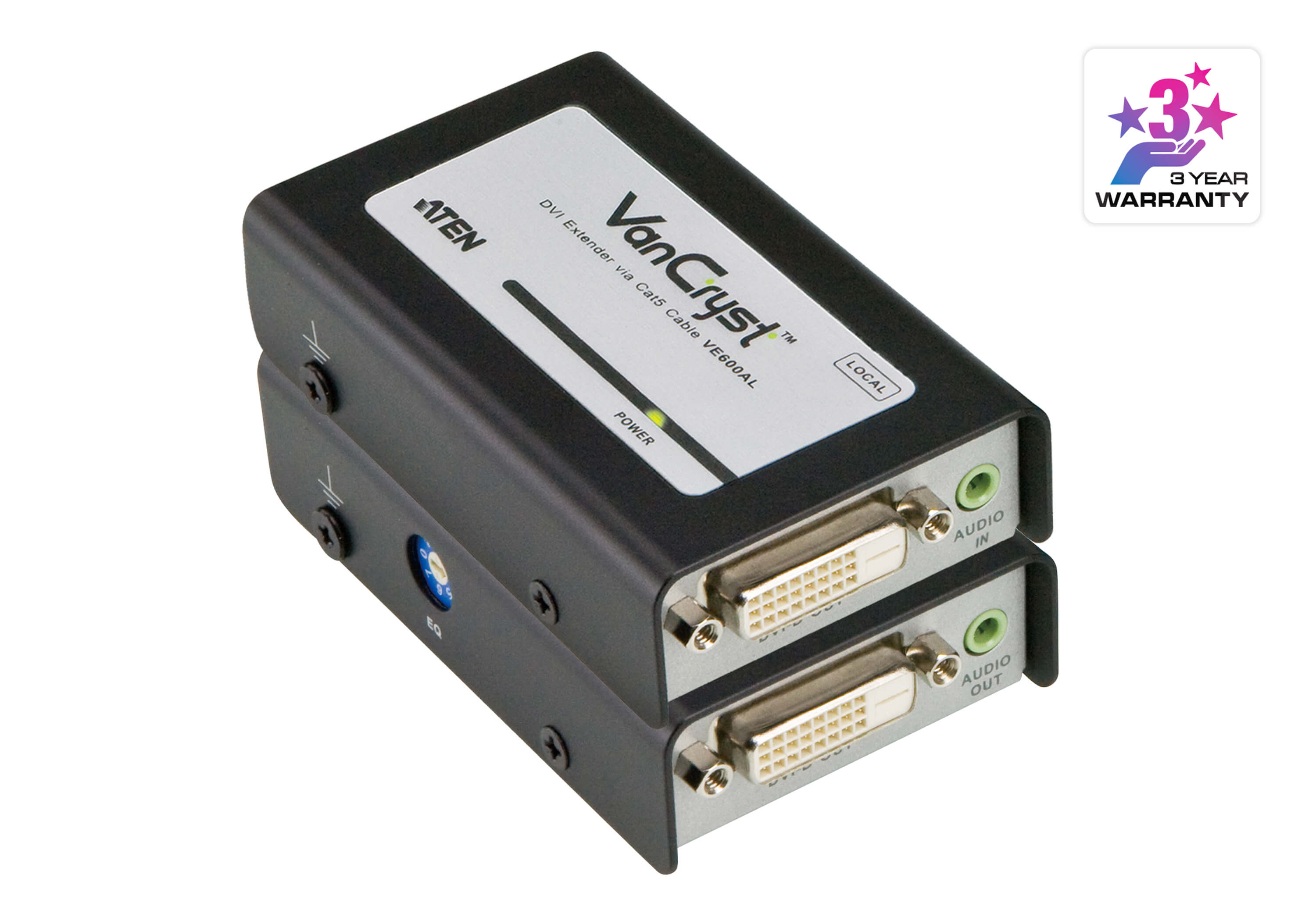 DVIツイストペアケーブルエクステンダー（DVIシングルリンク