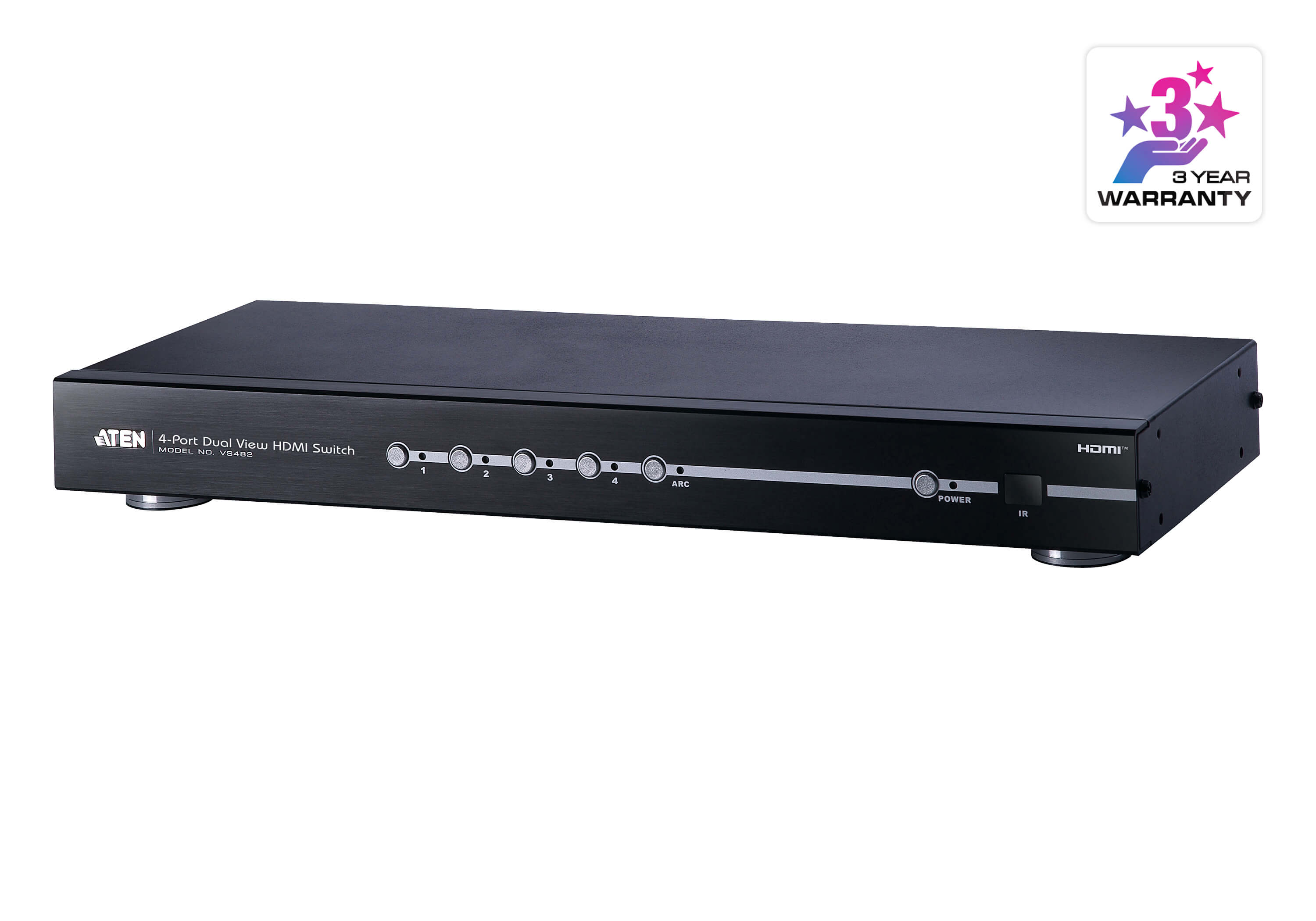 4-Port HDMI Switch with Dual Output - VS482, ATEN Video Switches