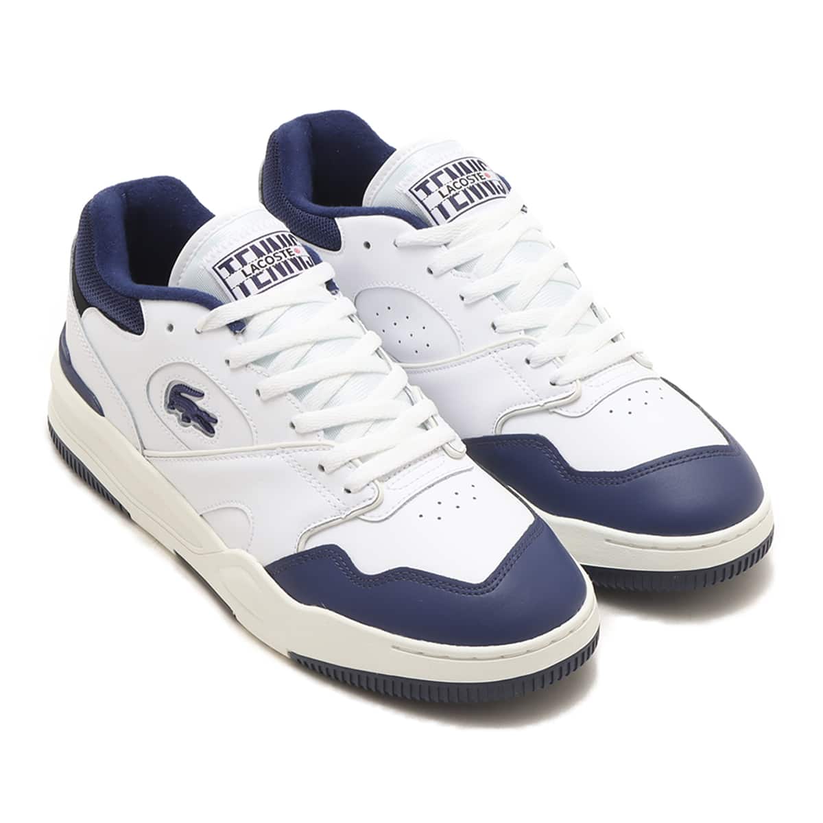 LACOSTE LINESHOT 223 2 SMA WHT/NVY 23FA-I（ラコステ ラインショット