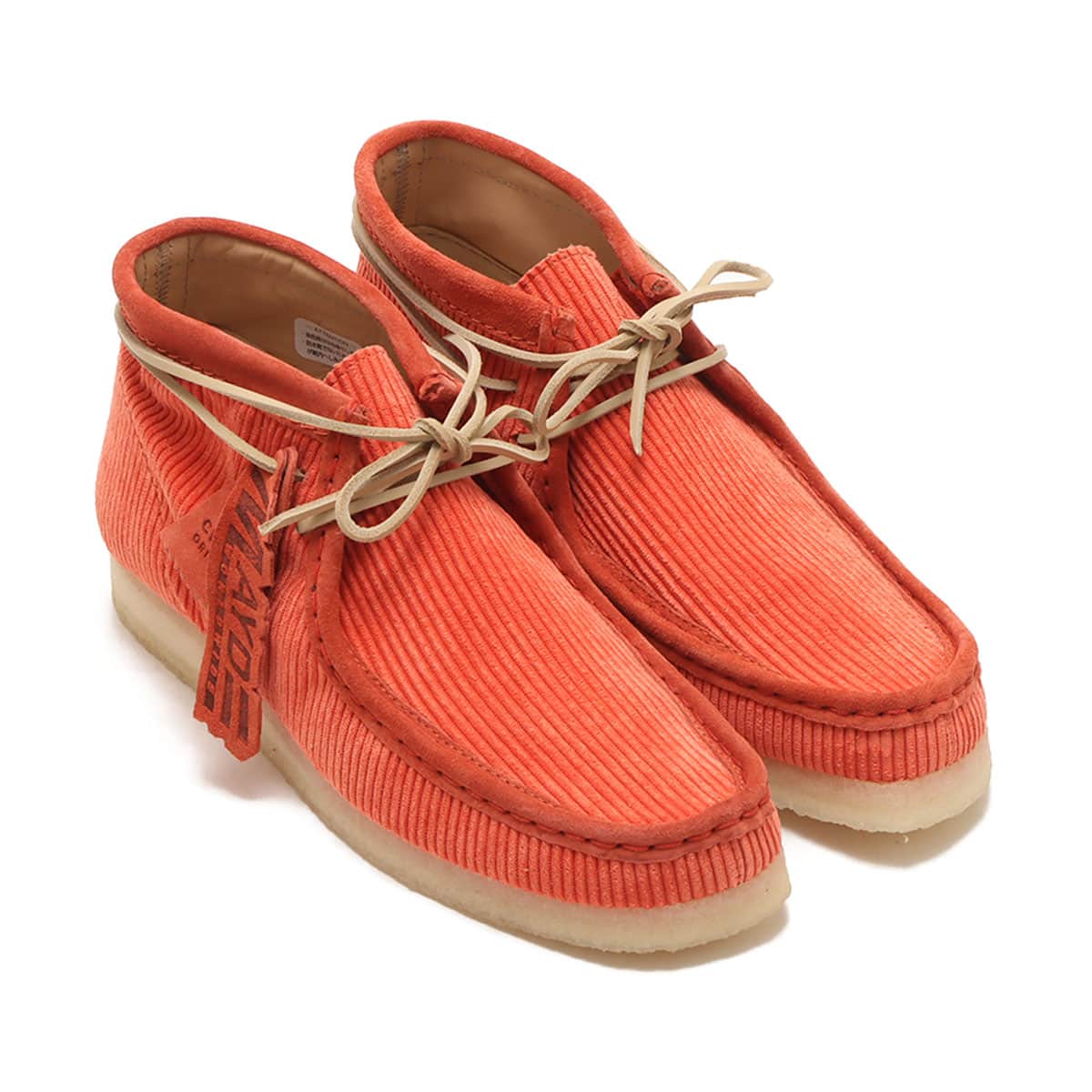 Clarks Wallabee Boot Coral Cord（クラークス ワラビー ブーツ-レッド